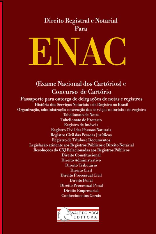 Direito Notarial e Registral par ENAC e Concurso de Cartório